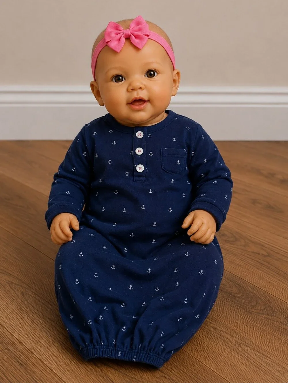 3m Carter's Girls Anchor Sleep Gown